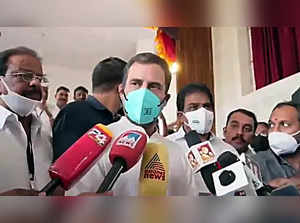 Kozhikode, Dec 23 (ANI): Congress leader Rahul Gandhi speaks to the media over t...