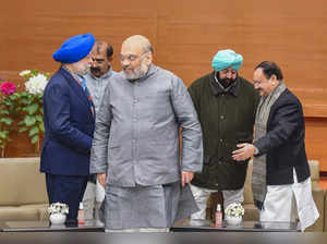 New Delhi: Union Home Minister Amit Shah, BJP President JP Nadda, Punjab Lok Con...