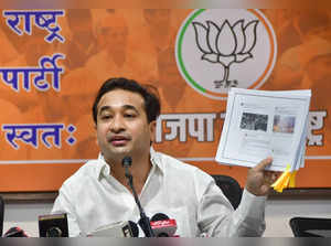 Mumbai: MLA Nitesh Rane addresses a press conference at BJP office, in Mumbai. (...