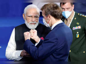 French President Emmanuel Macron and PM Modi
