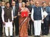 On day of Budget 2022, Nirmala Sitharaman chooses rusty brown saree