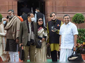 Congress MPs Shashi Tharoor and Karti Chidambaram
