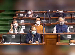 **EDS: TV GRAB** New Delhi: Congress MP Rahul Gandhi with other parliamentarians...