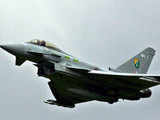 Dassault Rafale fighter jet in a flying display at Paris Air Show