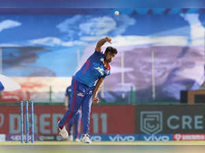 Abu Dhabi: Ravichandran Ashwin of Delhi Capitals bowls during match 36 of the In...
