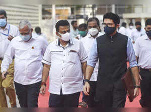 Mumbai: Maharashtra Cabinet Minister Aaditya Thackeray arrives to attend the Win...