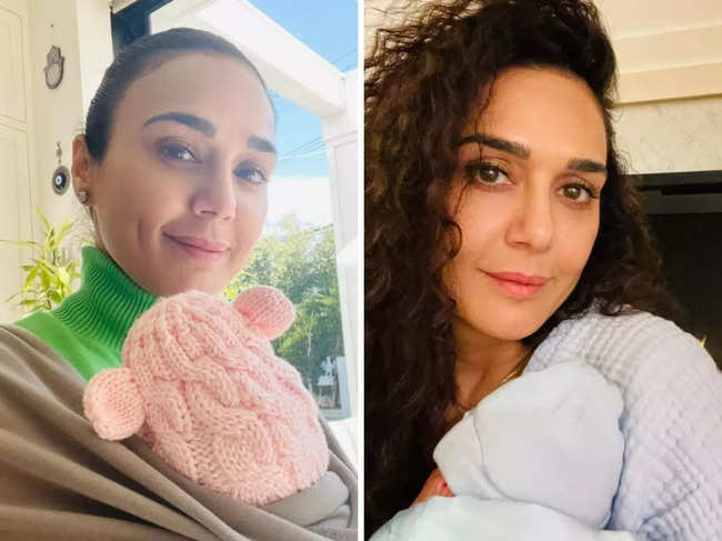 ​Preity Zinta ​is busy with mommy duties.