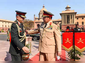 New Delhi: Army Chief General MM Naravane with Commander, Royal Saudi Armed Forc...