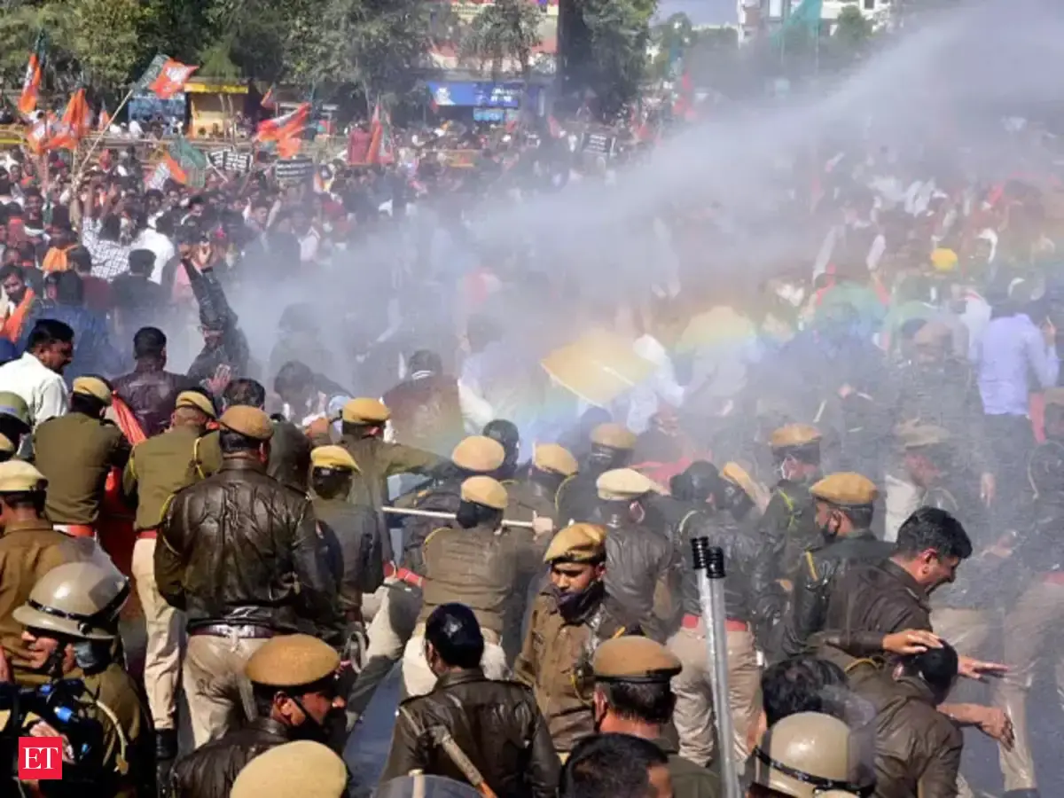 bjp: REET paper leak case: Rajasthan BJP holds massive protest in ...