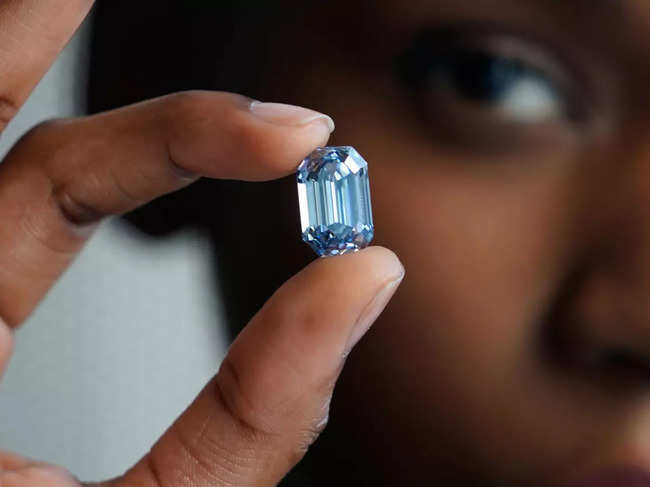 The sale will mark the first time a blue diamond of more than 15 carats has ever gone under the hammer.