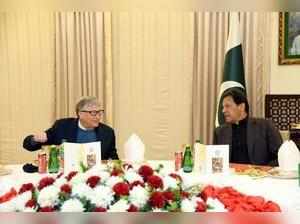 Pakistan's Prime Minister Imran Khan meets with Microsoft co-founder turned philanthropist Bill Gates during his visit in Islamabad