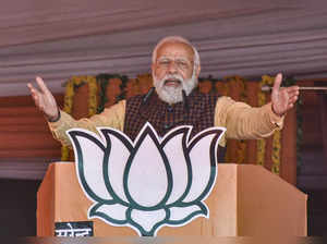 Kannauj: Prime Minister Narendra Modi addresses a public rally, ahead of the sec...