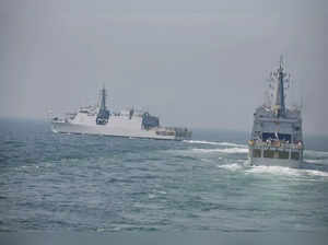 In pics: President reviews Naval Fleet​ off Vizag coast