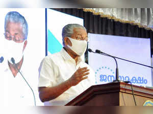 Kochi: Kerala Chief Minister Pinarayi Vijayan speaks during a clarification meet...