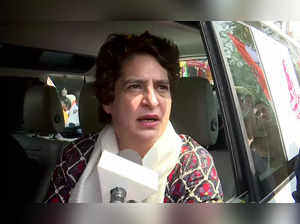 Lucknow, Feb 21 (ANI): Congress General Secretary Priyanka Gandhi Vadra speaks t...