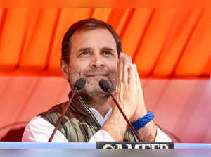 Manglaur: Congress leader Rahul Gandhi during the 'Uttarakhandi Swabhiman', for ...