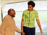 Archbishop Desmond Tutu with Michelle Obama