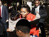 Michelle Obama at a multi-generational women leaders luncheon