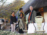 Obamas family at the Mokolodi Game Reserve