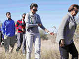 US first lady Michelle Obama at a safari in Madikwe Game Reserve