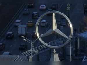 FILE PHOTO: File photo of logo of Daimler's Mercedes-Benz luxury-car division in Moscow