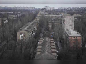 Mariupol: Apartment buildings are seen in city of Mariupol, Ukraine. Russia has ...