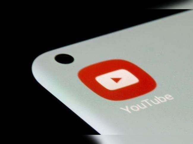 FILE PHOTO: YouTube app is seen on a smartphone in this illustration