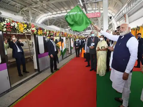 Modi flags off project