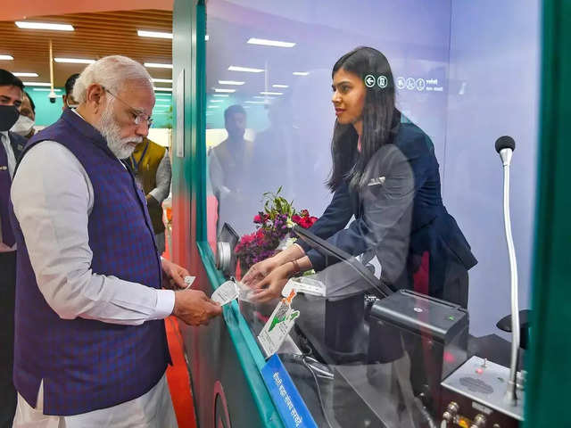PM Modi takes a metro ride