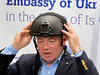 Ukrainian envoy dons helmet withheld by Israel, asks: Can this kill?