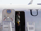 Michelle Obama at Sir Seretse Khama International Airport