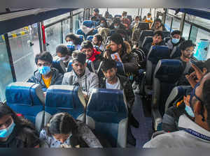 New Delhi: Indian students who were stranded in Ukraine amid Russia-Ukraine conf...