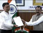 Goa CM Dr Pramod Sawant tenders resignation to  Governor P S Sreedharan Pillai in Panaji