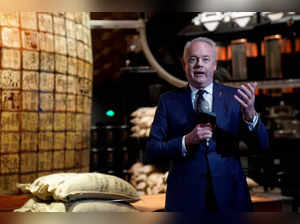 FILE PHOTO: Starbucks CEO Kevin Johnson attends a press conference at the new Starbucks Reserve Roastery in Shanghai