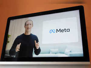 Sausalito: Seen on the screen of a device in Sausalito, Calif., Facebook CEO Mar...