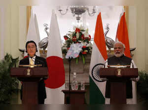 Japanese Prime Minister Fumio Kishida meets Indian Prime Minister Narendra Modi in New Delhi