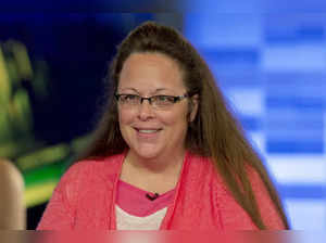 FILE PHOTO: Kentucky county clerk Davis speaks during an interview on Fox News Channel's 'The Kelly File' in New York