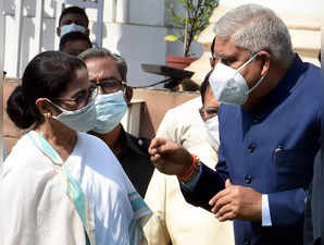 Kolkata, Mar 07 (ANI): West Bengal Governor, Jagdeep Dhankhar interacting with C...