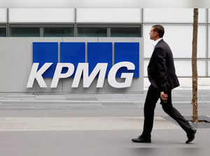 FILE PHOTO: The KPMG logo is seen at the company's head offices at La Defense business and financial district in Courbevoie