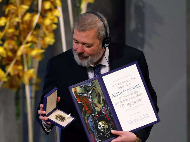 Dmitry ​​Muratov was awarded the 2021 Nobel Peace Prize​ alongside Maria Ressa of the Philippines for their efforts "to safeguard freedom of expression".​