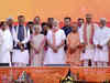 Watch: PM Modi shares stage with CM Yogi and rest of newly sworn-in UP ministers