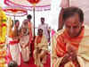 Watch: Telangana CM K Chandrashekar Rao performs pooja at Yadadri Temple
