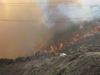 Firefighting operations going on at Ghazipur landfill site