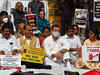 Fuel price hike: Rahul Gandhi leads Congress' protest, demands rollback in petrol, diesel rate hike