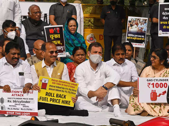 Protest against fuel price hike