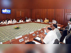 Mumbai, Mar 31 (ANI): Maharashtra Chief Minister Uddhav Thackeray chairs a State...