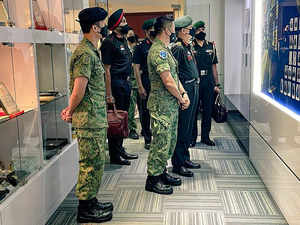 **EDS: IMAGE POSTED BY @adgpi ON WEDNESDAY, APRIL 6, 2022** Singapore: Army Chie...