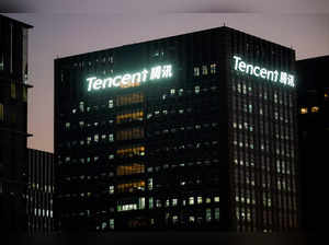 Logo of Tencent is seen at Tencent office in Shanghai