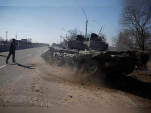 How a line of Russian tanks became an inviting target for Ukrainians