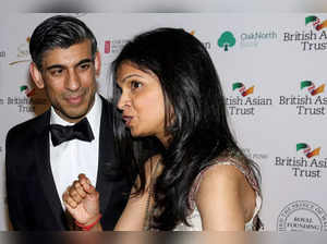FILE PHOTO: British Chancellor of the Exchequer Rishi Sunak and his wife Akshata Murthy attend a reception to celebrate the British Asian Trust at The British Museum